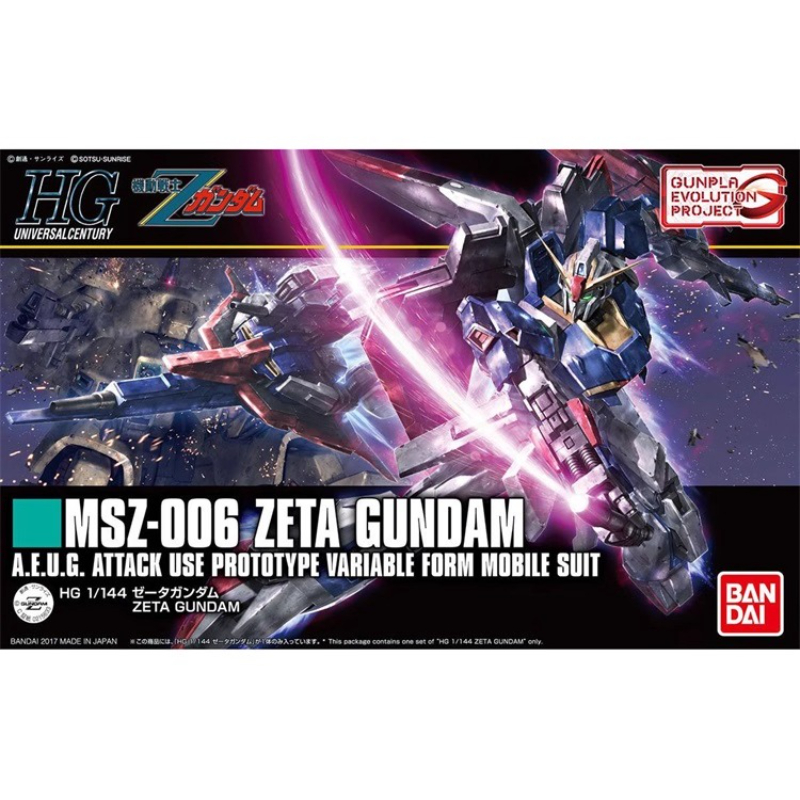 Model Kit Zeta Gundam - بانداي الأصلي HGUC 1/144 أنيمي MSZ-006