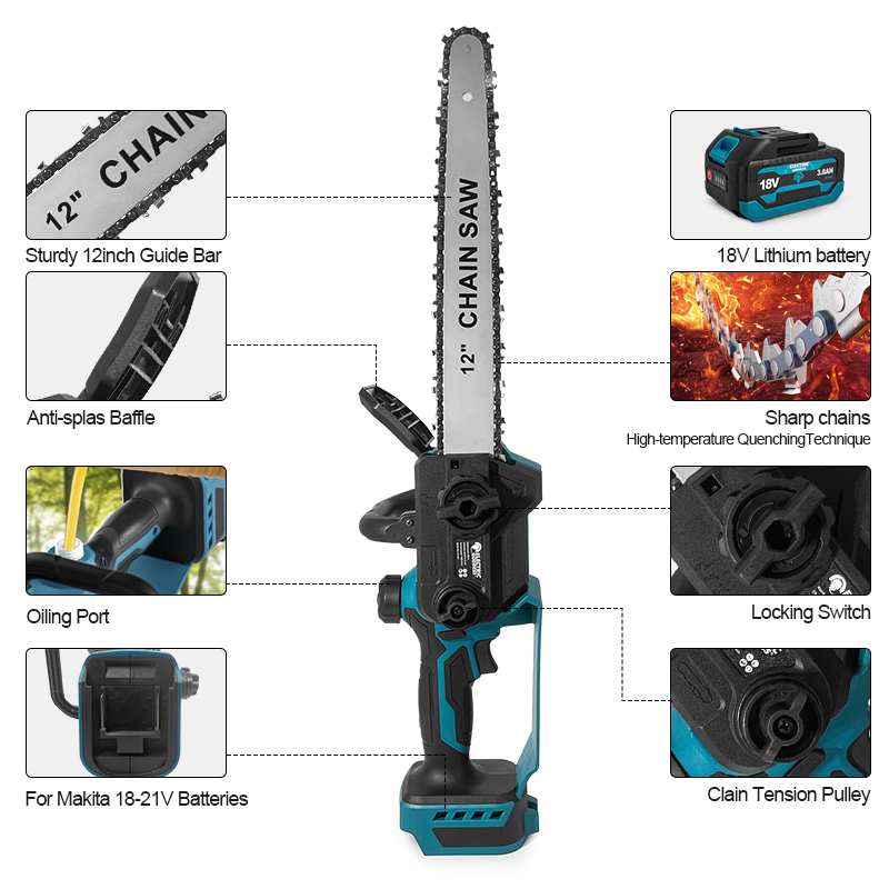 12 بوصة اللاسلكي الأزرق منشار  - مراجعة Model Kit Chainsaw Man وسعره