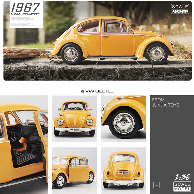 1:36 فولكس فاجن بيتل 1967 سيار - مراجعة Model Kit Volkswagen وسعره